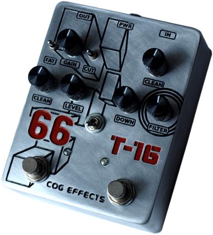 Cog Effects Custom 1666 T-16 and Mini 66 Analogue Octave Overdrive Bass Guitar Pedal