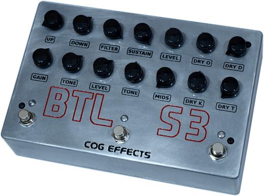 Cog Effects Custom BTL-S3 Bass Guitar Multi-Effect Pedal with T-65 Analogue Octave, Knightfall and Grand Tarkin Blended in Parallel