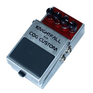Cog Effects Knightfall Distortion Guitar and Bass Effects Pedal Rehoused In A Recycled and Modified Boss DS-2 Enclosure With True Bypass Switching
