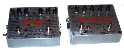 Cog Custom - Custom Effects Pedal - Inch By Inch, Play By Play Delay and Tremolo - Etched Enclosures