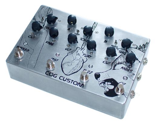 Cog Custom - Custom Effects Pedal - Like Rome Routing and Dirt Box - Etched Enclosure