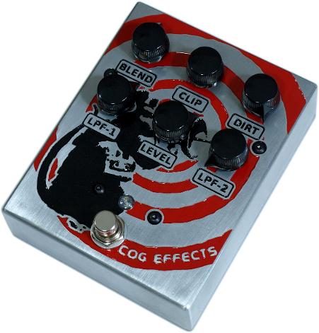 Cog Effects Custom TK-421-X Bass Distortion with Banksy Tribute Radar Rat Engraved Artwork