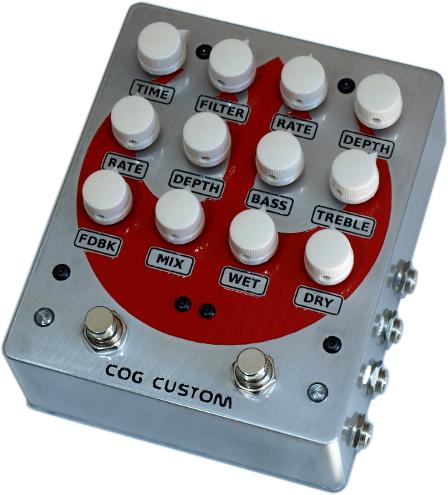 Cog Effects Custom Bass Guitar Pedal - Starbird Rebel Alliance Logo - Digital modulating delay and analogue chorus