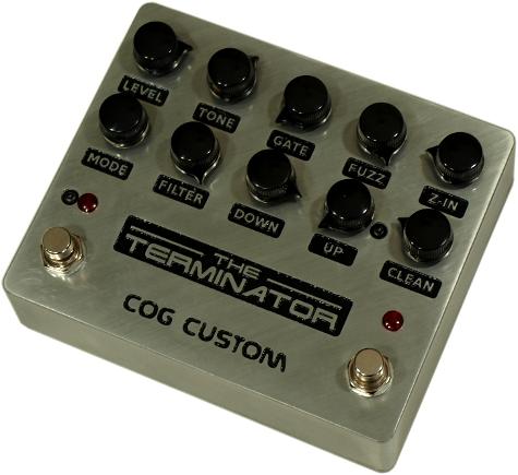 Cog Effects Custom Terminator Bass Guitar Effects Pedal T-65 Octave and Gated Fuzz With Custom Engraving