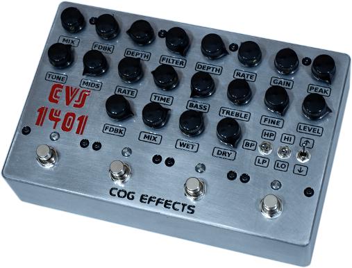 Cog Effects Custom CVS-1401 Avenger Bass Guitar Multi-Effect with Envelope Filter, Chorus, Delay and Reverb