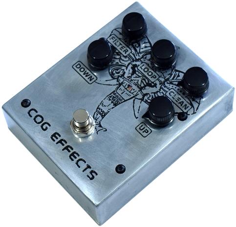 Cog Effects Custom T-65 Analogue Octave with parallel effects loop and engraved elephant god artwork