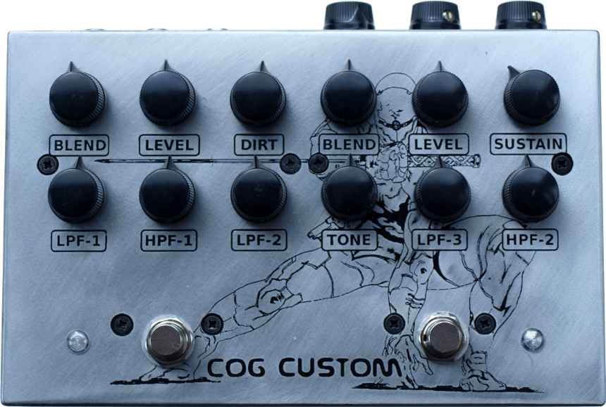 Cog Custom - Custom Effects Pedal with Grand Tarkin Bass Fuzz and TK-421-X Bass Distortion - 