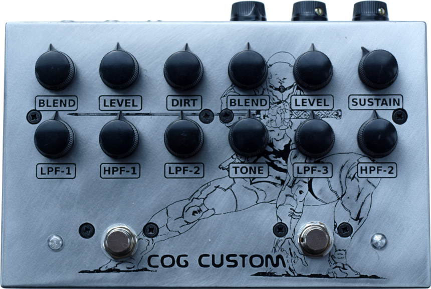 Cog Custom - Custom Effects Pedal with Grand Tarkin Bass Fuzz and TK-421-X Bass Distortion -