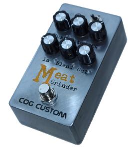 Cog Custom - Custom Effects Pedal - Meat Grinder Bass Fuzz With Clean Blend, Input Impedance Control, and Gate - Etched Enclosure