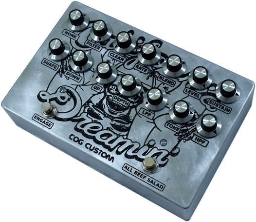 Cog Effects Custom Bass Multi-Effects with T-65 Octave, Analogue Chorus, and Grand Tarkin Bass Fuzz with mid-humped clean blend built for Ant Wright of Brawlers