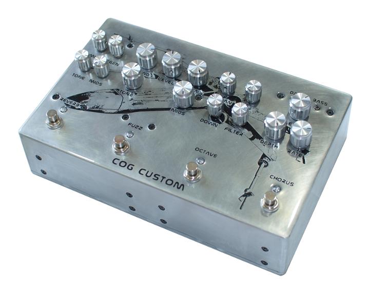 Cog Custom - Custom Effects Pedal with chorus, Grand Tarkin Bass Fuzz, T-65 Octave, and reverb - 