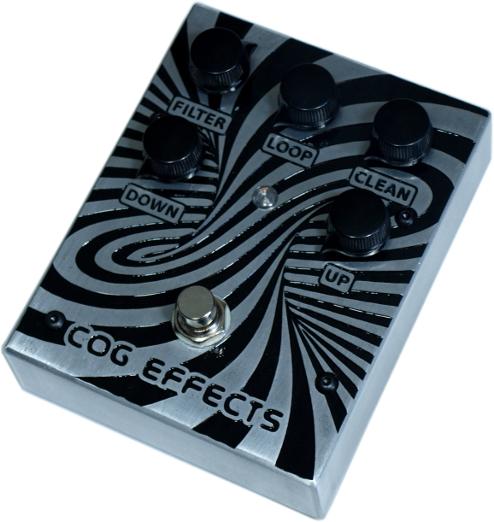 Cog Effects Custom T-65 Analogue Octave with Engraved Optical Illusion Artwork