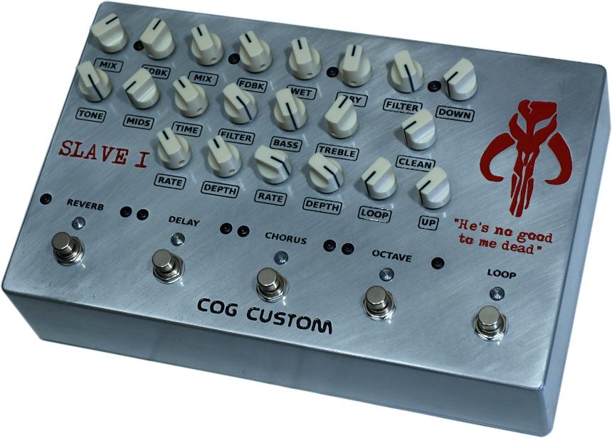 Cog Effects Custom Bass Guitar Multi-Effects Pedal with T-65 Octave, Chorus, Delay, Reverb and effects loops